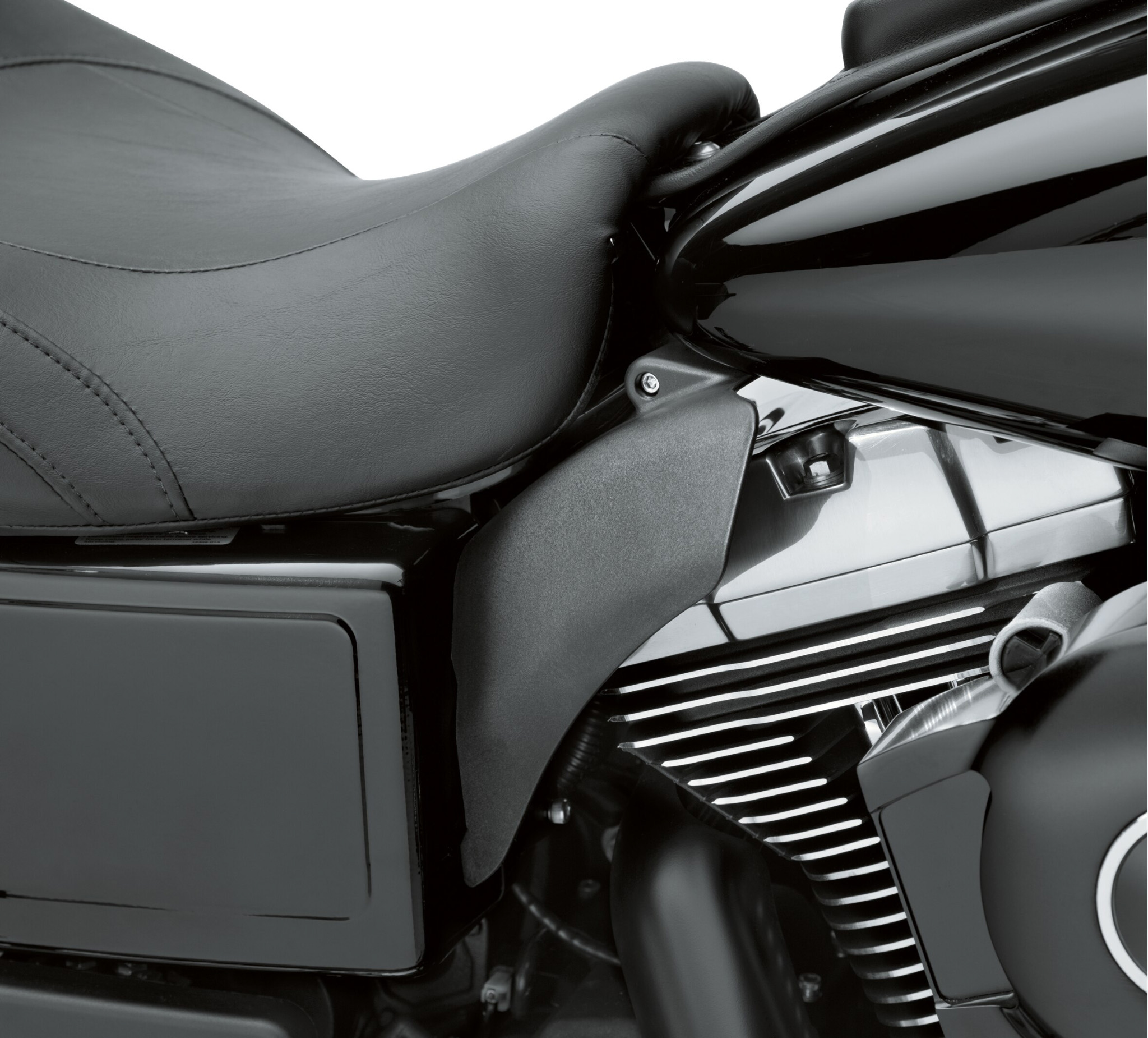 Motorcycle Black Hot AirMaster Mid-Frame Air Deflector For Harley Electra Glide